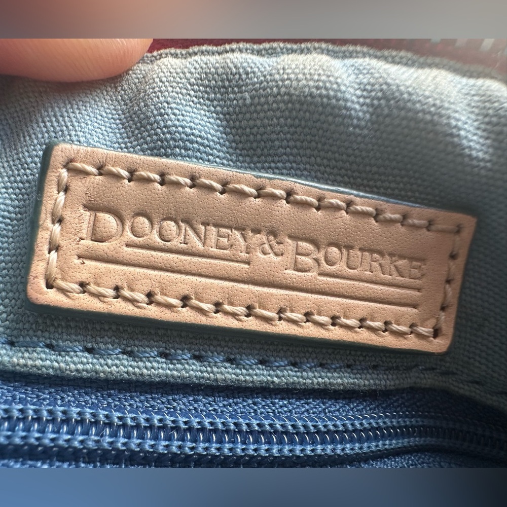 Dooney & Bourke Multicolor Heart Print Satchel - Pink, Blue, Yellow, Green, Red - Picture 7 of 8